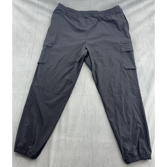 All In Motion Cargo Pants Mens 2XL Black Athletic Jogger Elastic Comfort Pockets - Picture 1 of 10
